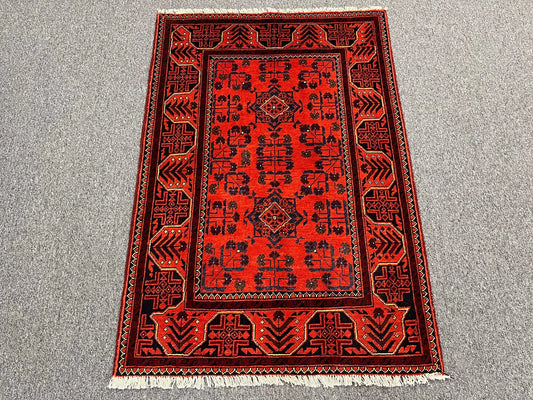 Khal Mohammadi Red Area Rug 3X5 Handmade Wool # 13488
