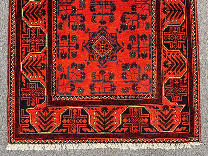 Khal Mohammadi Red Area Rug 3X5 Handmade Wool # 13488