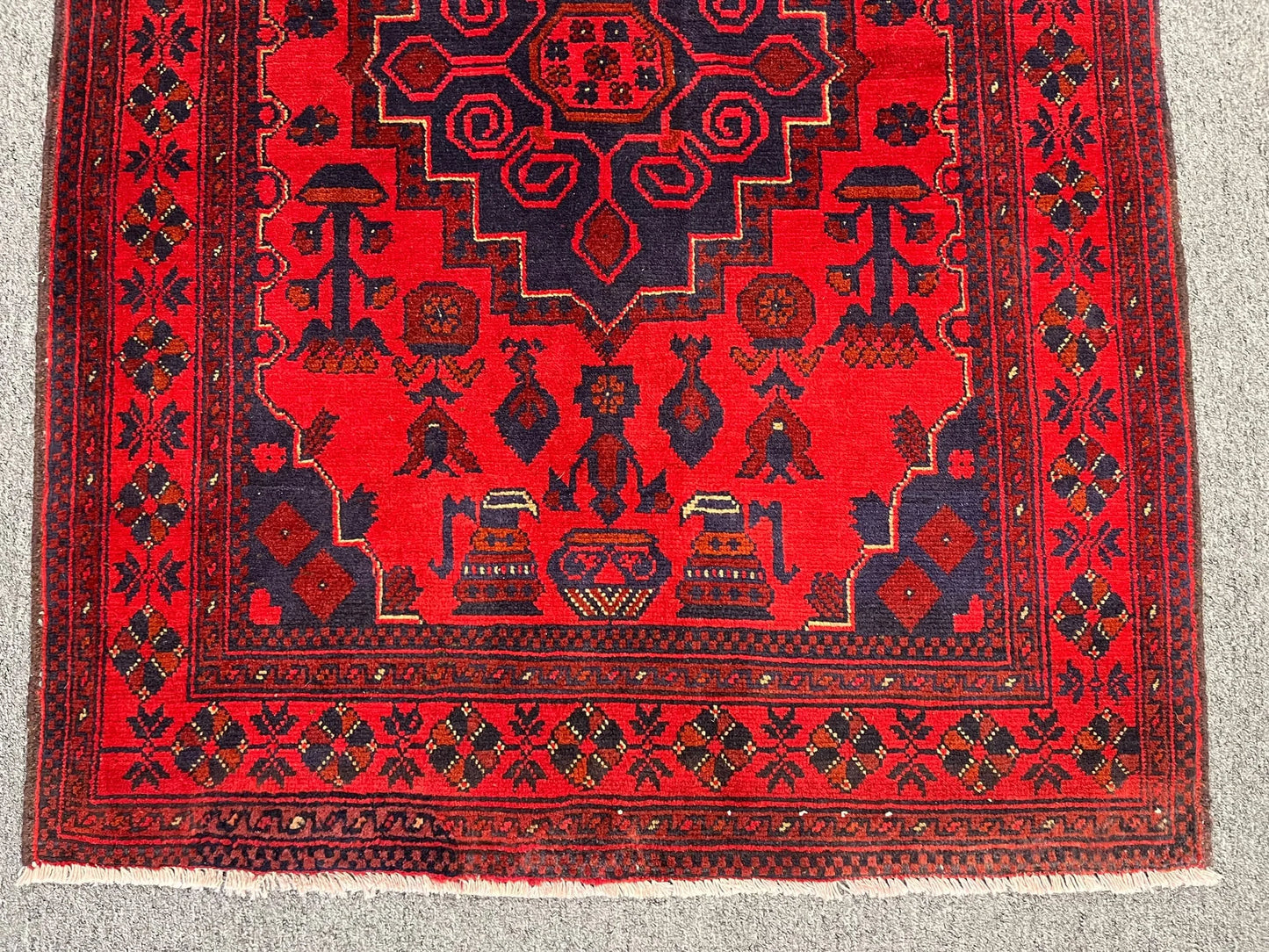 Khal Mohammadi Red Area Rug 3X5 Handmade Wool # 13489