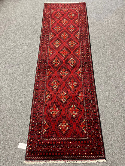 Runner 3X10 Tribal Turkmen Handmade Wool Rug # 13480