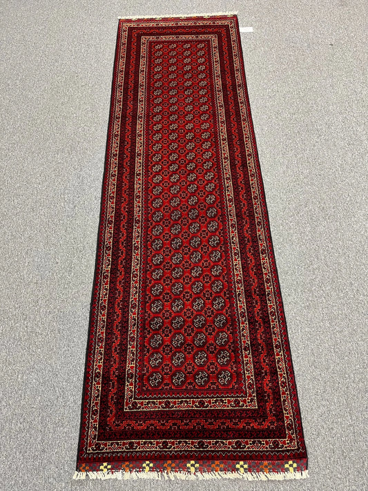 3X10 Tribal Turkmen Handmade Wool Hallway Runner # 13475