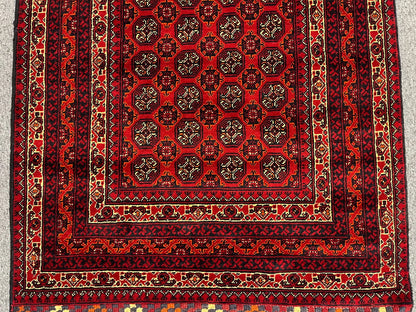 3X10 Tribal Turkmen Handmade Wool Hallway Runner # 13475