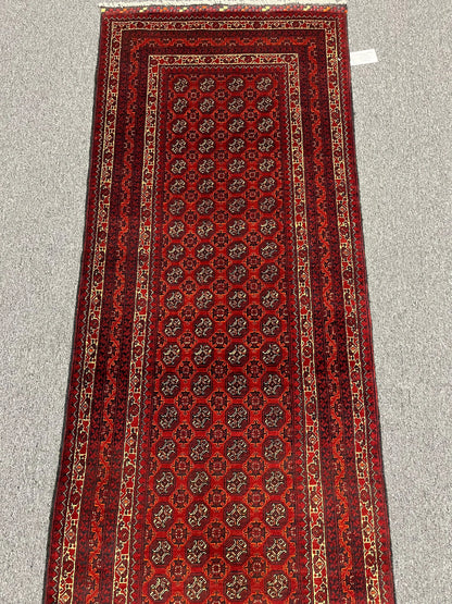 Runner 3X10 Tribal Turkmen Handmade Wool Rug # 13487