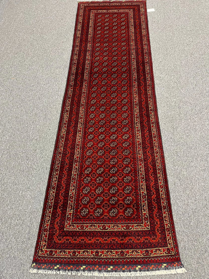 Runner 3X10 Tribal Turkmen Handmade Wool Rug # 13487