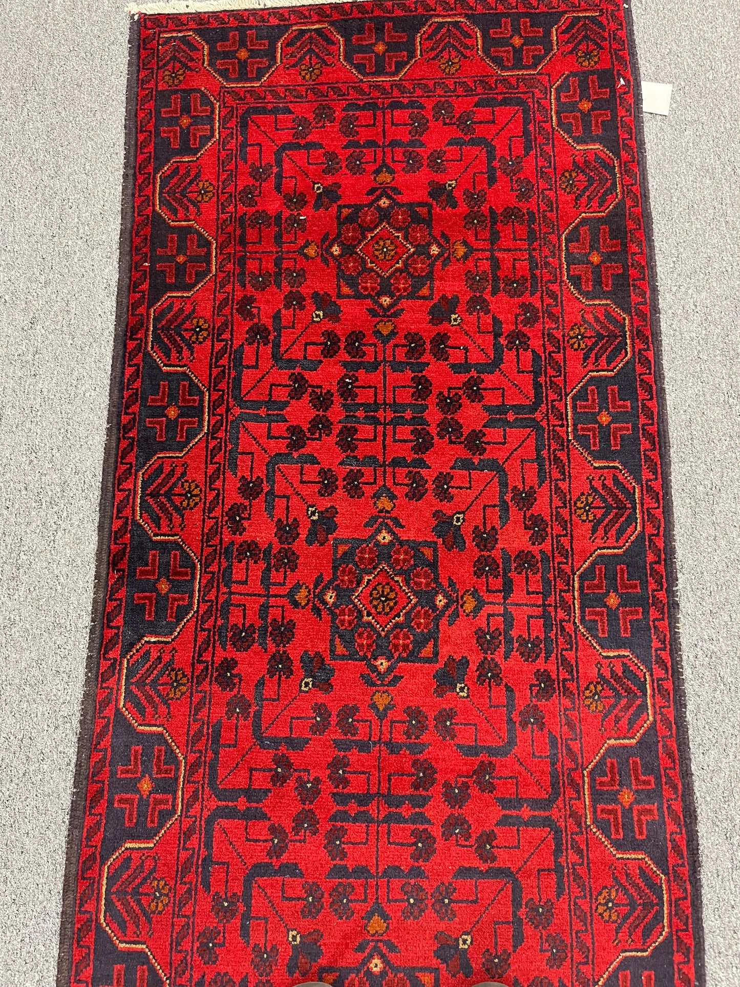 Red Runner Khalmohammadi 3X6 Handmade Wool Rug # 13486