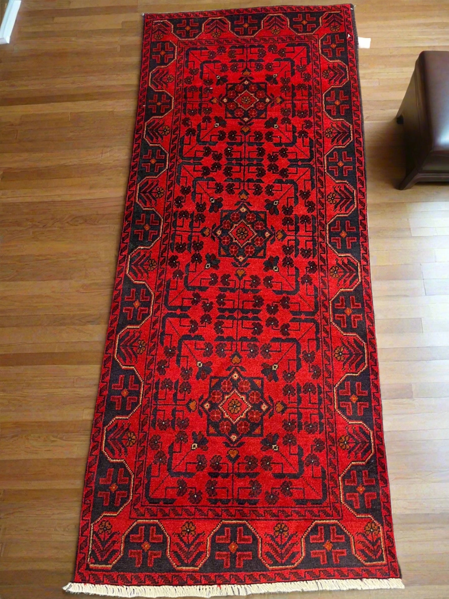 Red Runner Khalmohammadi 3X6 Handmade Wool Rug # 13486