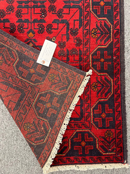 Red Runner Khalmohammadi 3X6 Handmade Wool Rug # 13486