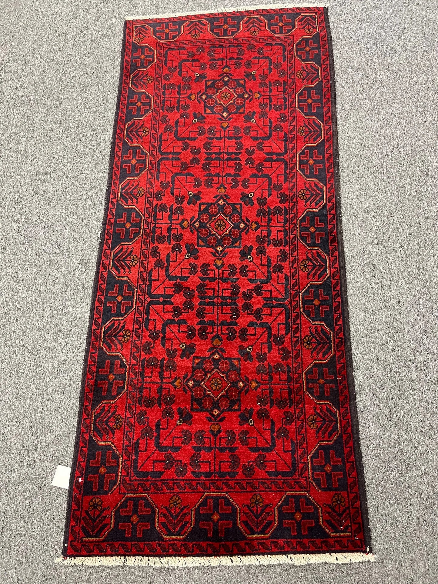 Red Runner Khalmohammadi 3X6 Handmade Wool Rug # 13486