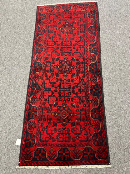 Red Runner Khalmohammadi 3X6 Handmade Wool Rug # 13486