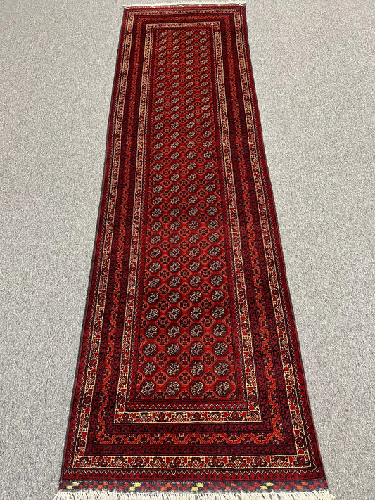 3X10 Tribal Turkmen Handmade Wool Runner Rug # 13485