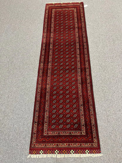 3X10 Tribal Turkmen Handmade Wool Runner Rug # 13484