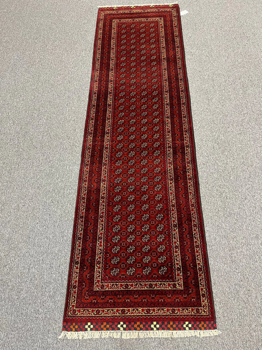 3X10 Tribal Turkmen Handmade Wool Runner Rug # 13484