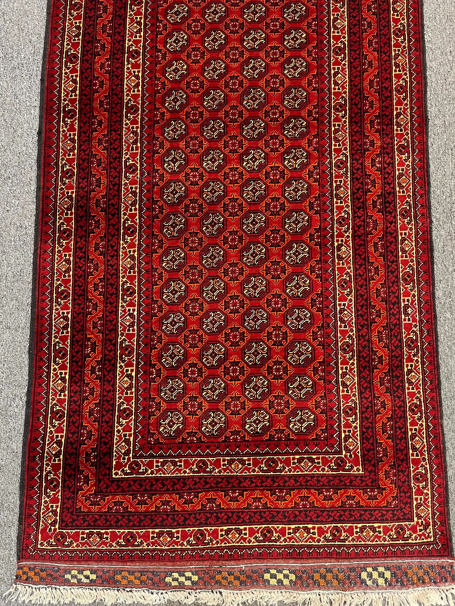 Runner Tribal Turkmen 3X10 Handmade Wool Rug # 13482