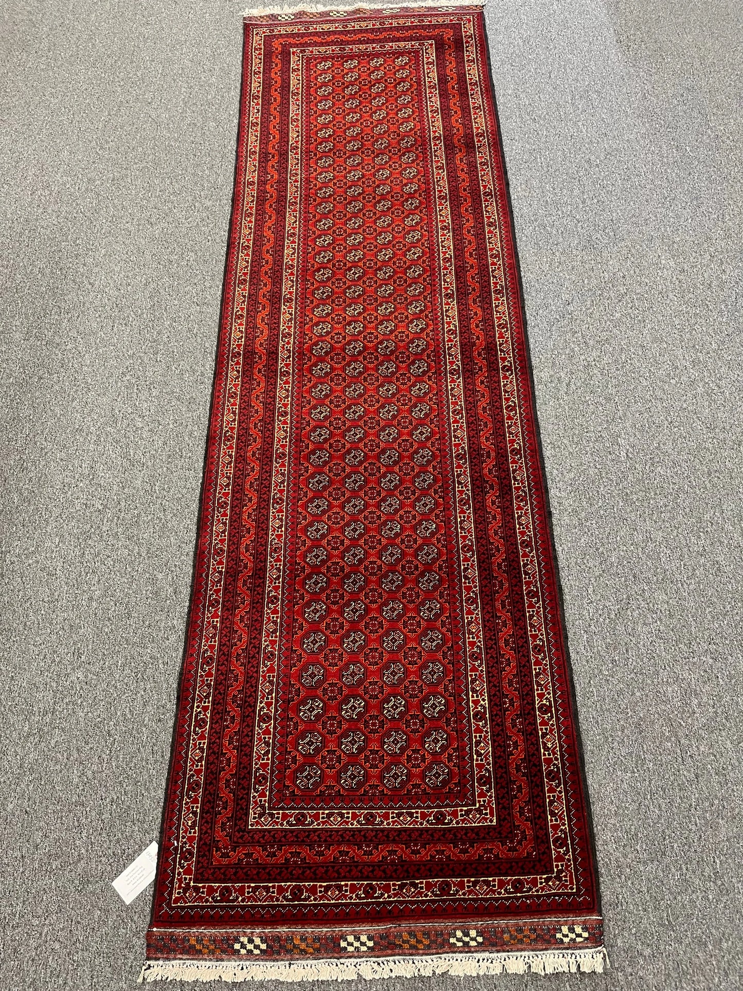 Runner Tribal Turkmen 3X10 Handmade Wool Rug # 13482