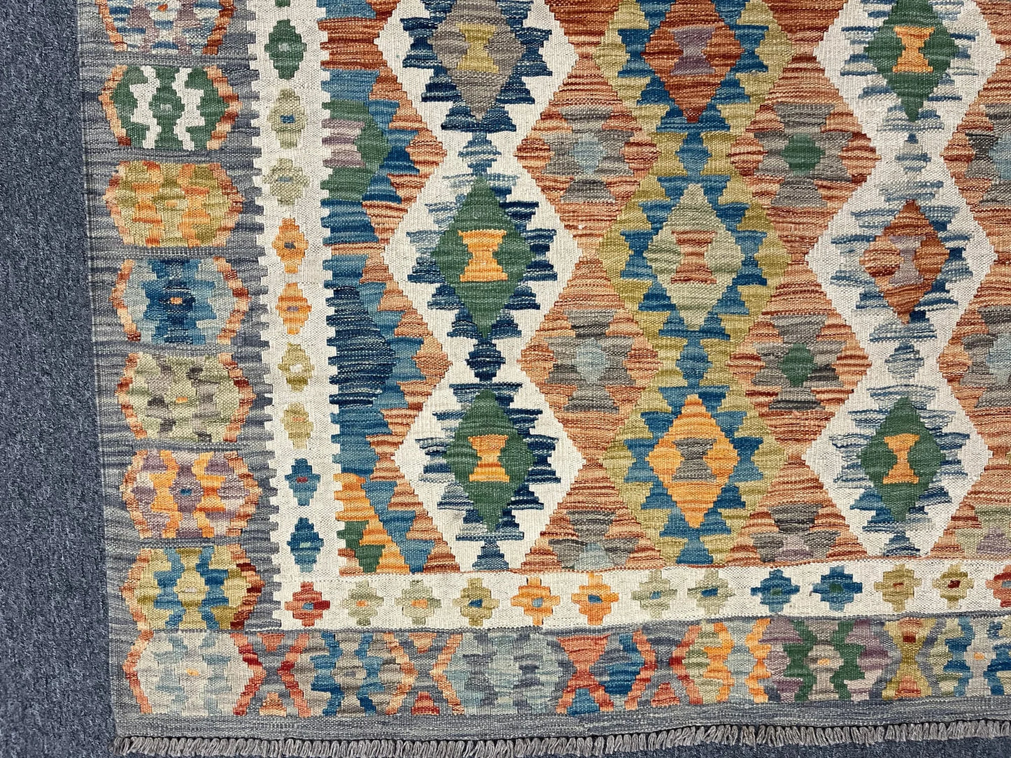 Kilim 6X9 Flatweave Reversible Multicolor Wool Rug # 13565