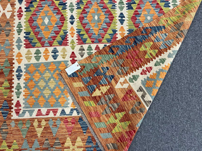 Kilim 6X9 Flatweave Reversible Multicolor Wool Rug # 13564