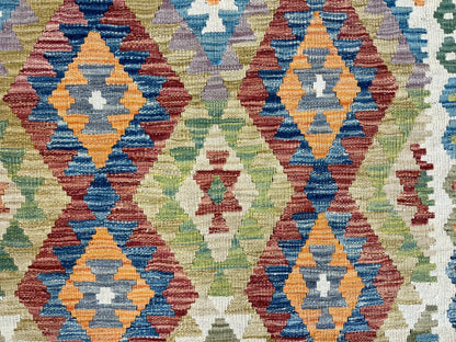 Kilim 6X9 Flatweave Reversible Multicolor Wool Rug # 13549