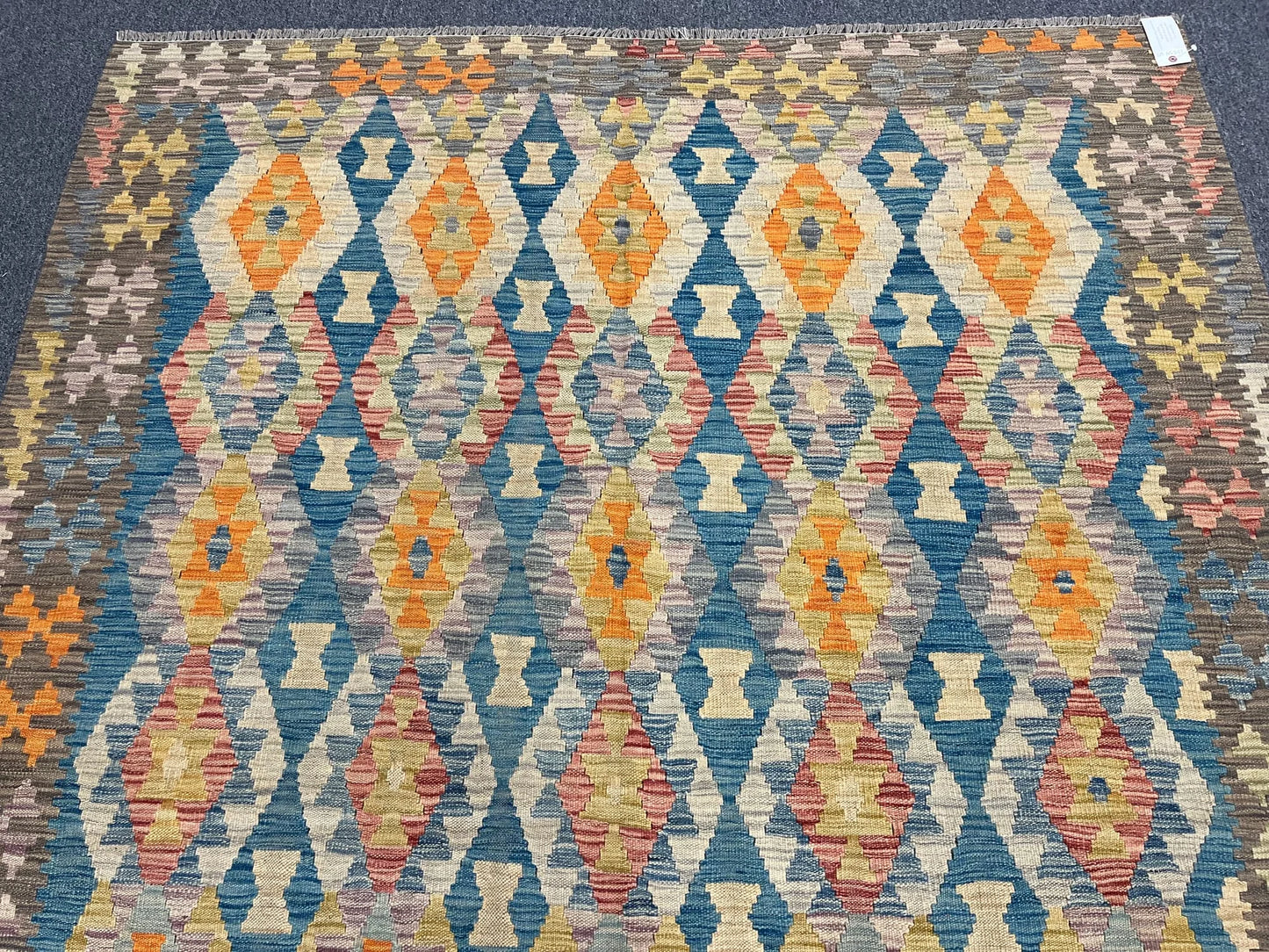 Kilim 6X9 Flatweave Reversible Multicolor Wool Rug # 13554