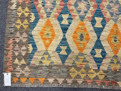 Kilim 6X9 Flatweave Reversible Multicolor Wool Rug # 13554