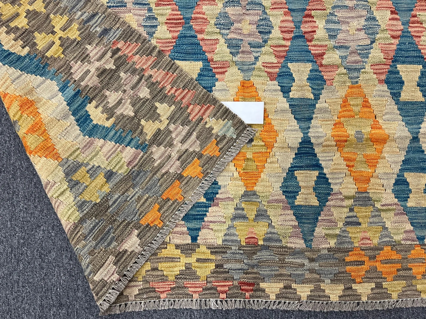 Kilim 6X9 Flatweave Reversible Multicolor Wool Rug # 13554