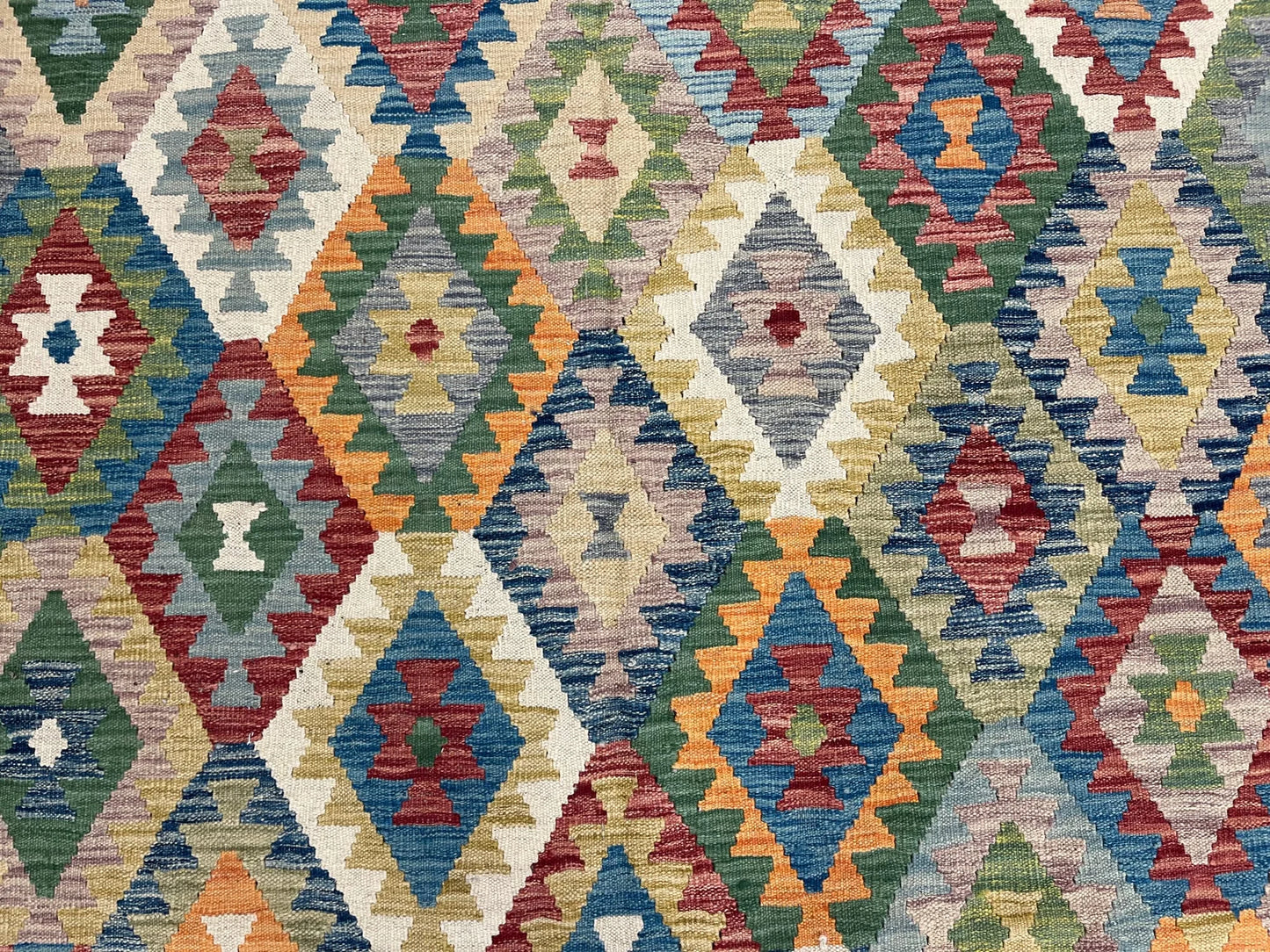 Kilim 6X9 Flatweave Reversible Multicolor Wool Rug # 13572