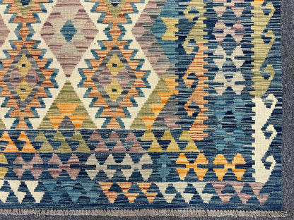 Kilim 6X9 Flatweave Reversible Multicolor Wool Rug # 13571