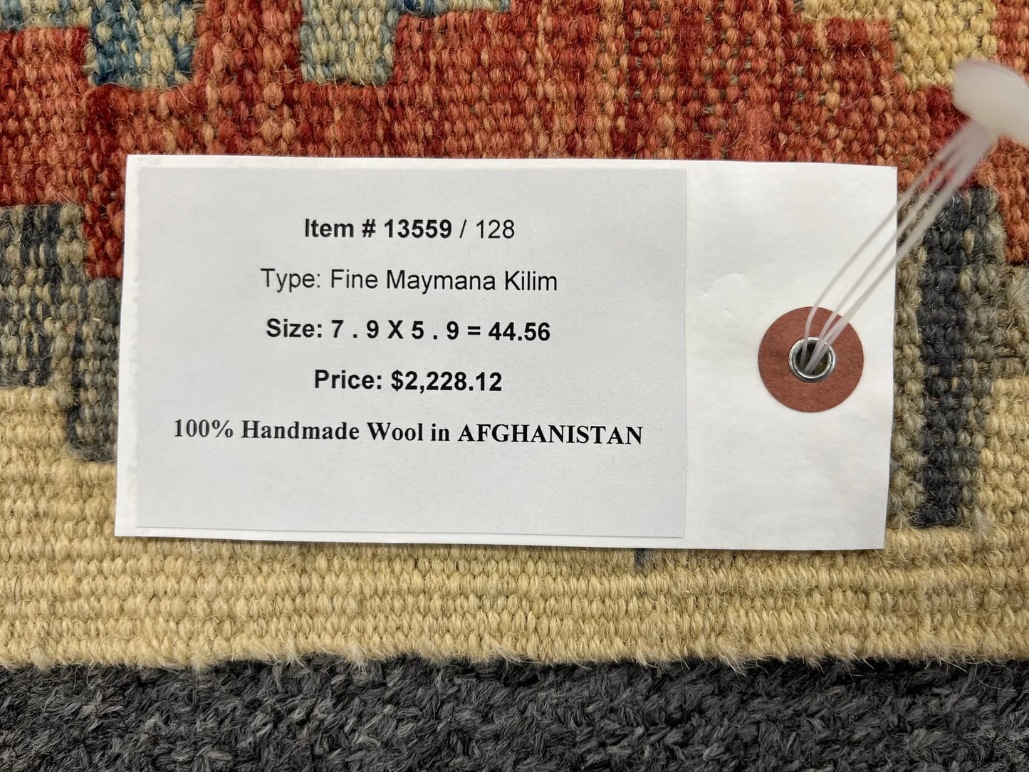 Kilim 6X8 Flatweave Reversible Multicolor Wool Rug # 13559
