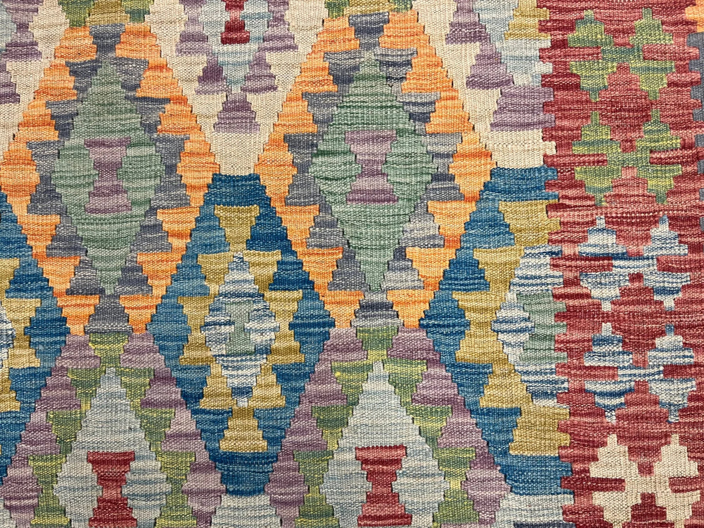 Kilim 6X8 Flatweave Reversible Multicolor Wool Rug # 13559