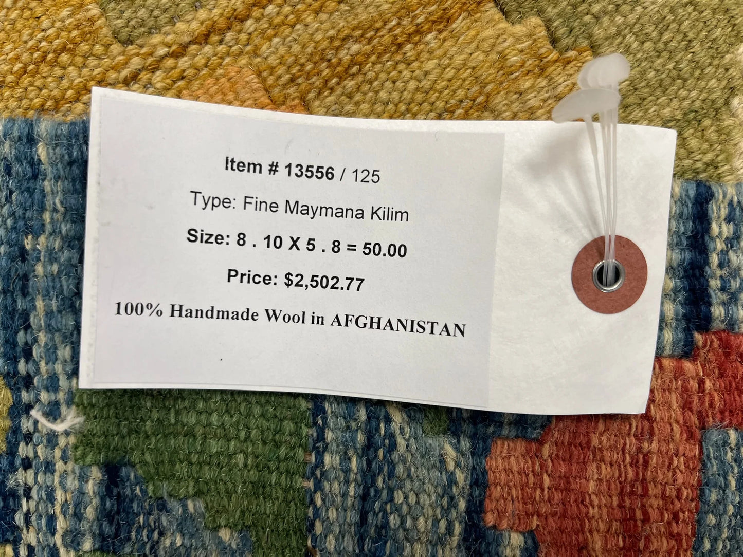 Kilim 6X9 Flatweave Reversible Multicolor Wool Rug # 13556