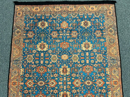 Light Blue Machine Washable Area Rug