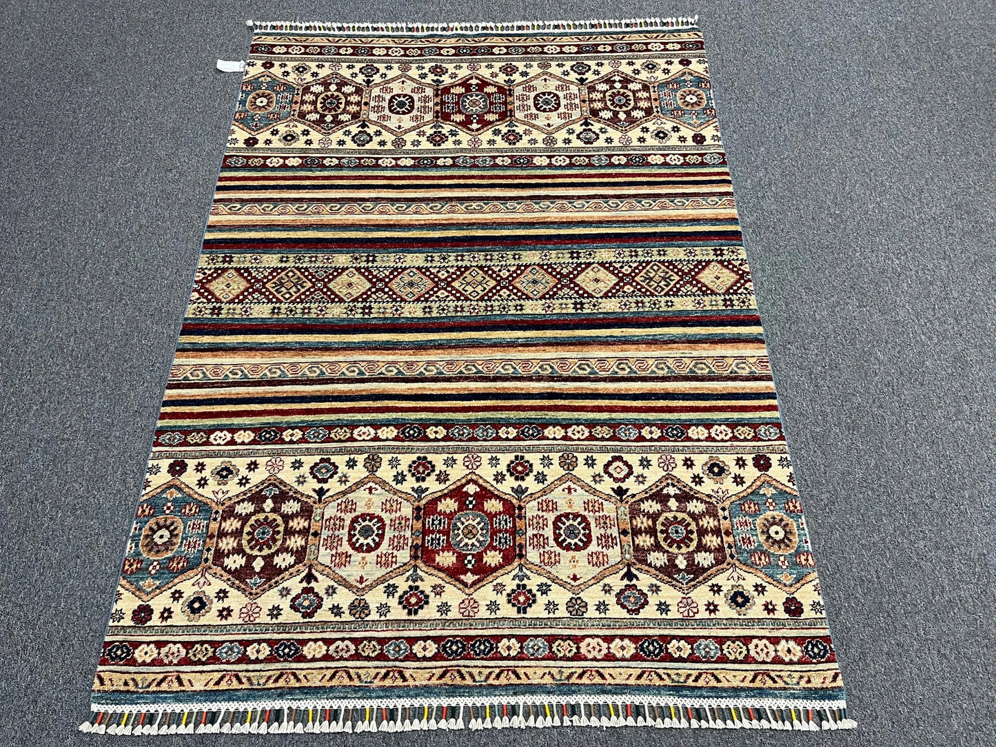 Khorjin Multicolor 5X7 Handmade Wool Rug # 11287