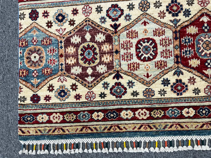 Khorjin Multicolor 5X7 Handmade Wool Rug # 11287