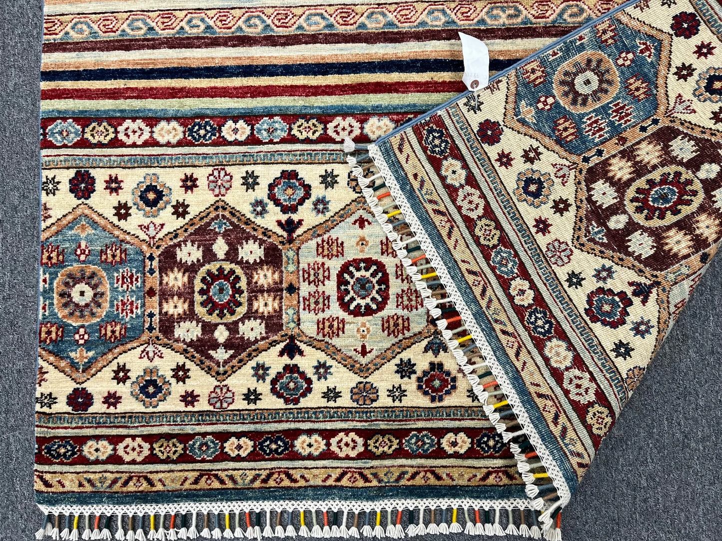 Khorjin Multicolor 5X7 Handmade Wool Rug # 11287