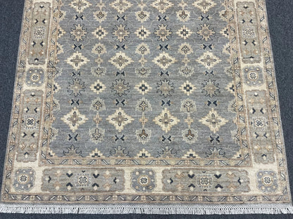 Oushak Ivory/Gray 5X7 Handmade Wool Rug # 11847