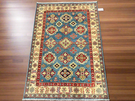 Kazak 4X6 Handmade Wool Rug # 13930