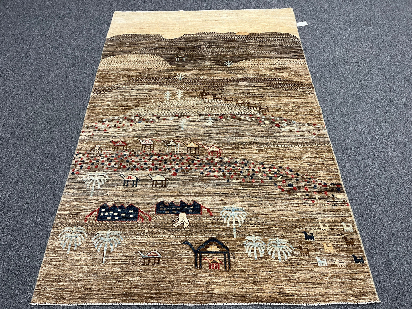 5X8 Gabbeh Loribaft Handmade Wool Tribal Rug # 14413