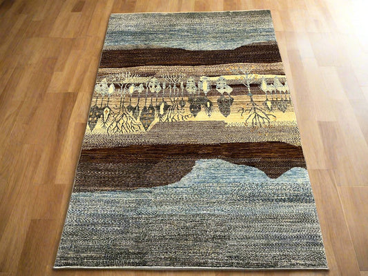 6X9 Gabbeh Loribaft Handmade Wool Tribal Rug # 14406