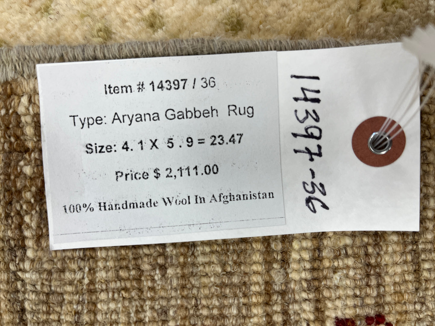 4X6 Gabbeh Loribaft Handmade Wool Tribal Rug # 14397