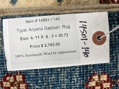 5X7 Gabbeh Loribaft Handmade Wool Tribal Rug # 14501