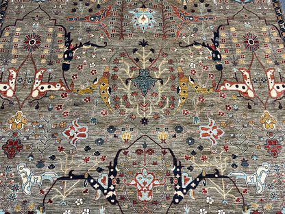 Aryana Bijar 10X14 Handmade Wool Rug # 14537