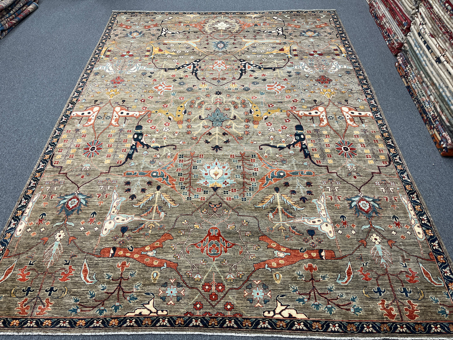 Aryana Bijar 10X14 Handmade Wool Rug # 14537