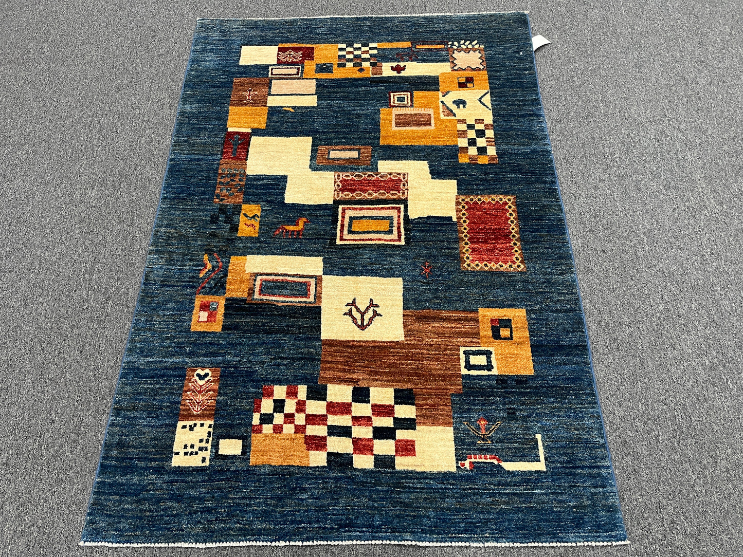 4X6 Gabbeh Loribaft Handmade Wool Tribal Rug # 14400