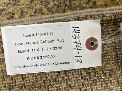 5X7 Gabbeh Loribaft Handmade Wool Tribal Rug # 14374