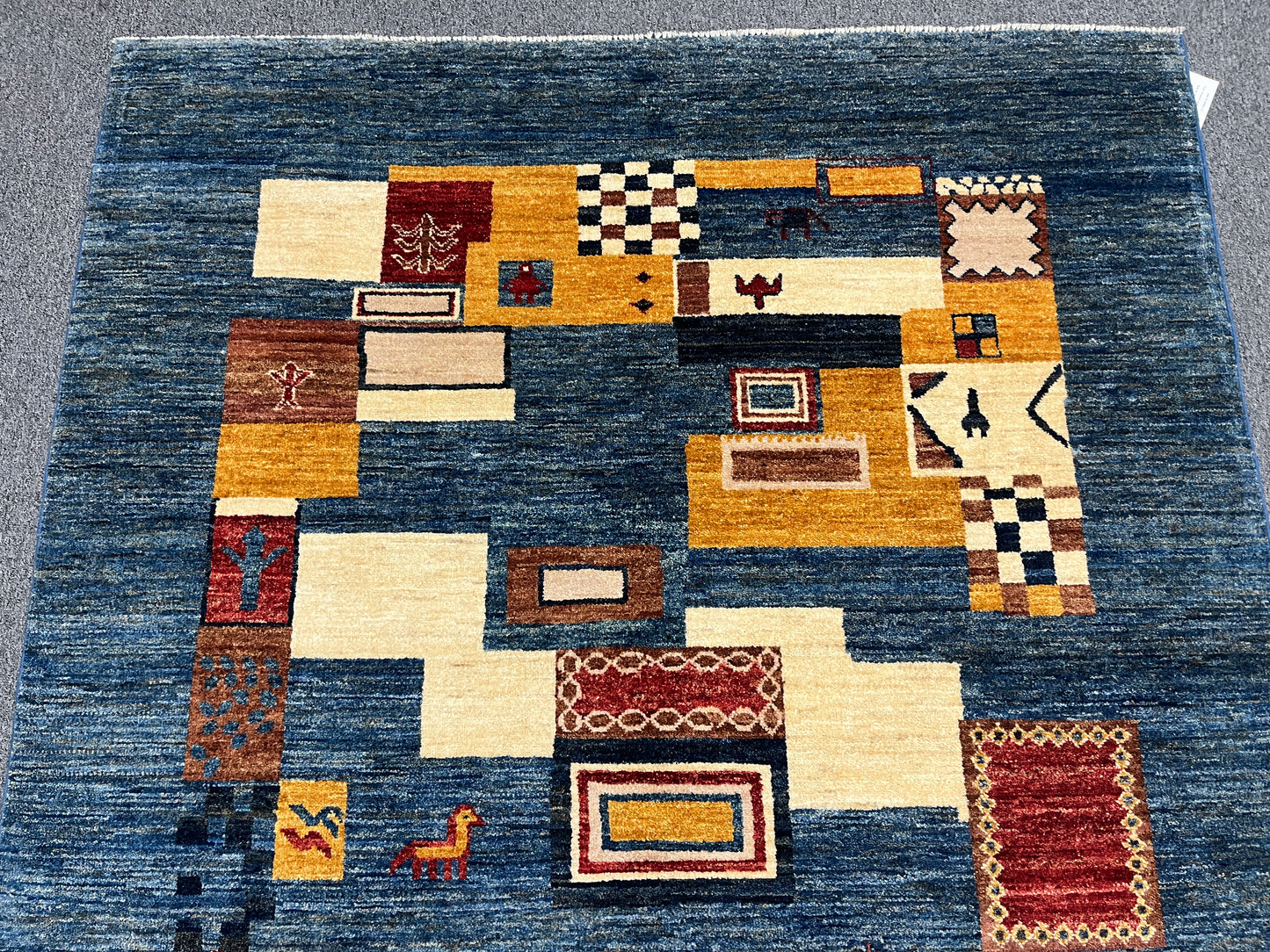 5X7 Gabbeh Loribaft Handmade Wool Tribal Rug # 14388