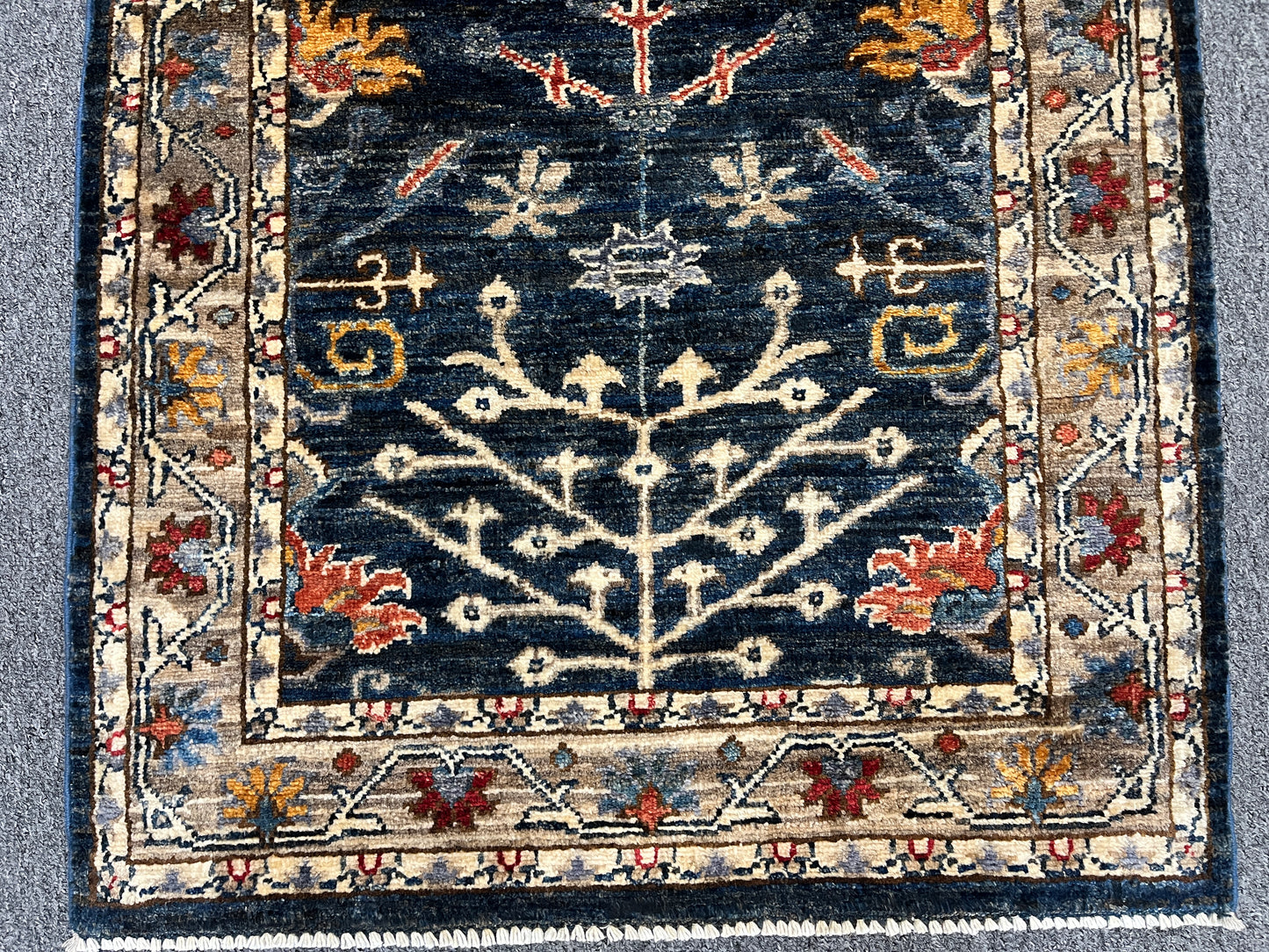 2' 6"X18 Afghan Bijar Handmade Wool Runner Rug # 14495