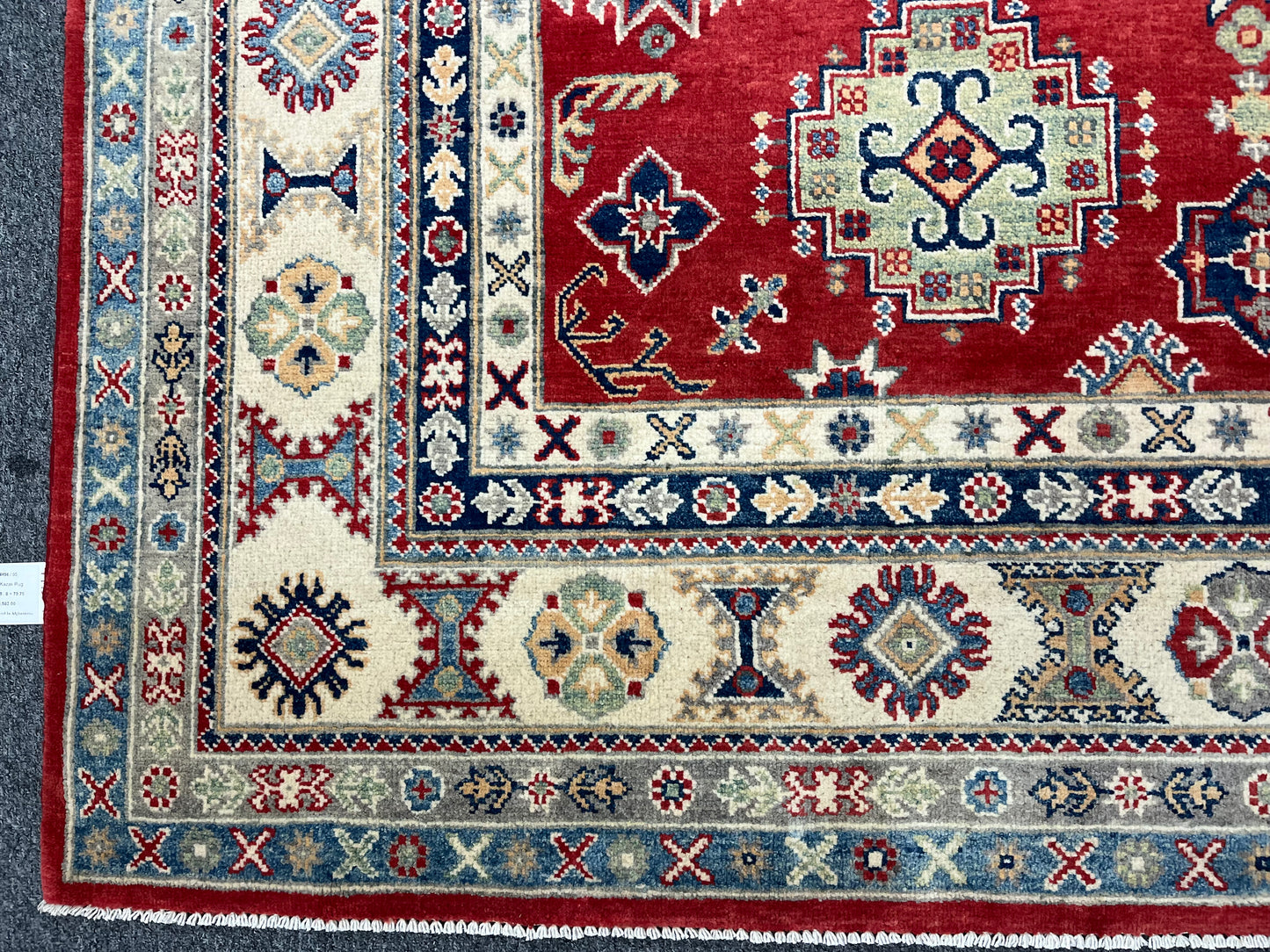 Red 8X10 Kazak Handmade Wool Rug # 14456