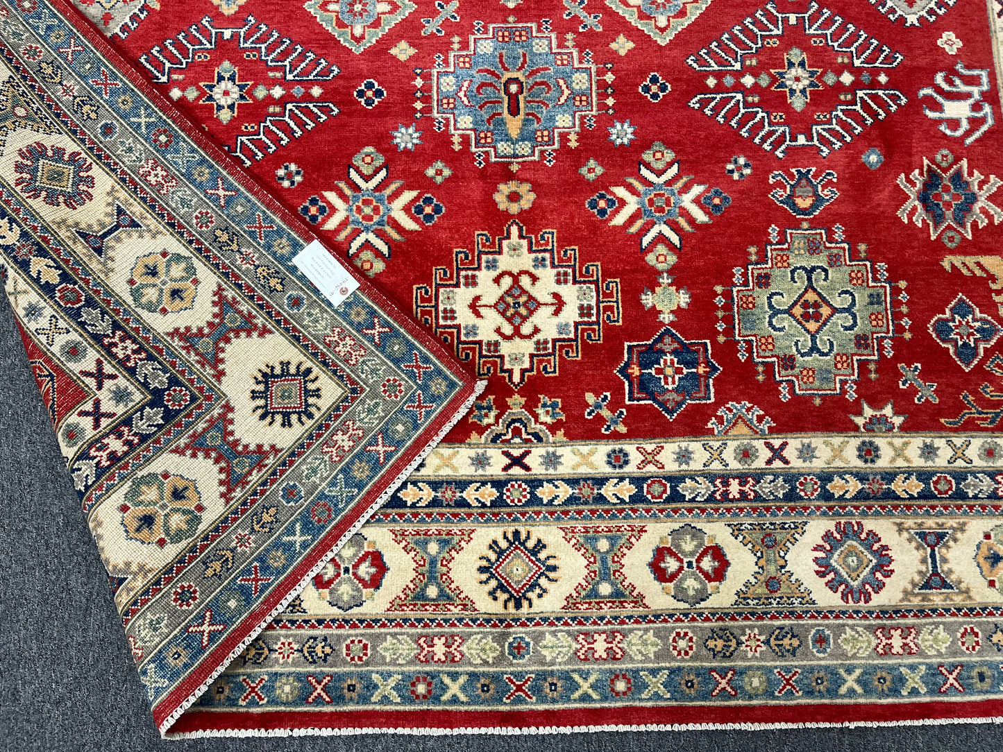 Red 8X10 Kazak Handmade Wool Rug # 14456