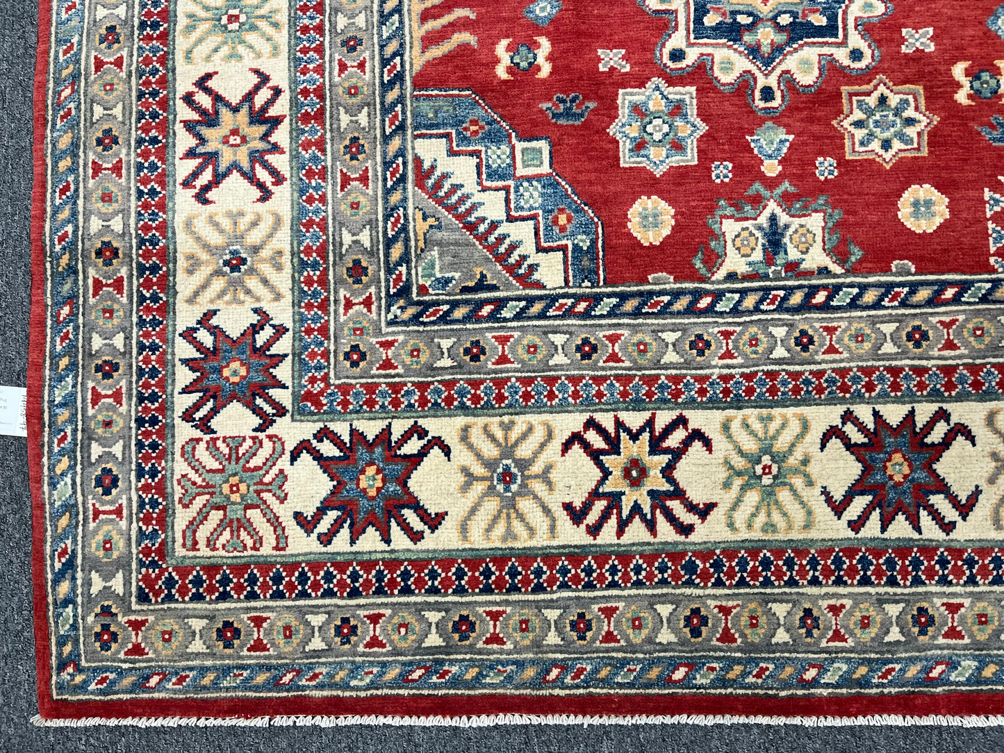 Red Kazak 8X10 Hand knotted Wool Rug # 14458