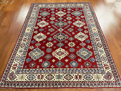 Red 9x12 Kazak Hand knotted Wool Rug # 14484