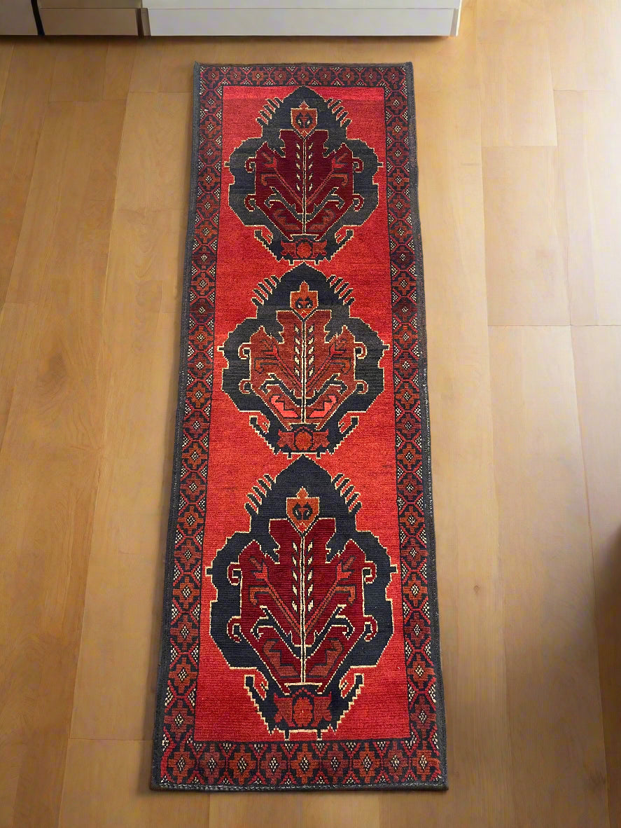 Khal Mohammadi 2X5 Handmade Wool Runner Rug # 12410